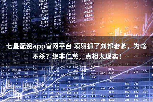 七星配资app官网平台 项羽抓了刘邦老爹，为啥不杀？绝非仁慈，真相太现实！